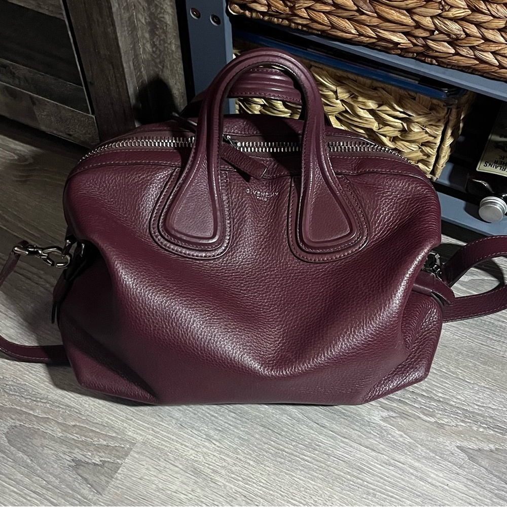 Givenchy Burgundy Leather shoulder/satchel bag.